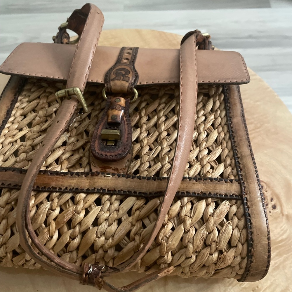 Tan and Brown Woven Women's Bag